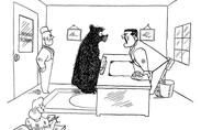 An illustration from Fred Tashlin's The Bear That Wasn't.