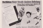  Poster depicting three handicapped children and German text along the top.