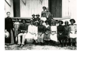 A black and white image of African American schoolchildren in Liberty County, circa 1890. 