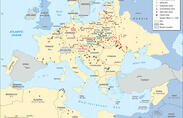 Map with locations of main camps and killing sites across Europe during the Nazi era.