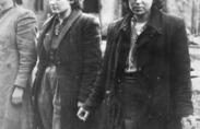 Three members of the Jewish Fighting Organization caught after the Warsaw ghetto uprising. 