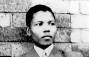 "A young Nelson Mandela poses for a photograph in Umtata shortly before moving to Fort Beaufort to attend Healdtown Comprehensive School. "