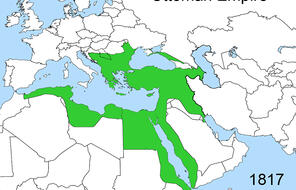 Map of the Ottoman Empire Territory in 1817