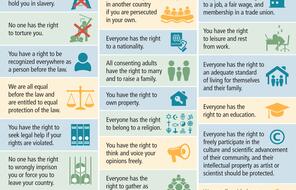  The Universal Declaration of Human Rights was adopted by the UN General Assembly in 1948. It states the basic rights and freedoms to which all people are entitled.