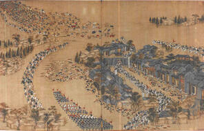 Battle at Wangjiakou,1854. The Taiping Army had been retreating from the north since February 5 when they started leaving Duliu and headed back to Nanking. The Qing Army commanded by Prince Sanga Rinsin,lay an ambushed in the town of Wangjiakou,ten milesfrom Duliu and routed the rebels. From Ten scenes recording the retreat and defeat of the Taiping Northern Expeditionary Forces,February 1854-March 1855.