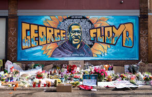 George Floyd mural outside Cup Foods at Chicago Ave and E 38th St in Minneapolis, Minnesota