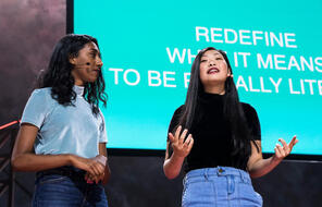 Winona Guo And Priya Vulchi At TED Talk