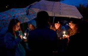 Candlelight vigil at the Tree of Life Synagogue