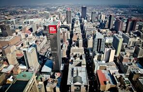 City view of Johannesburg, South Africa.