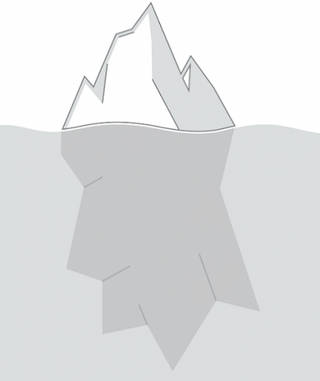 Graphic of iceberg.