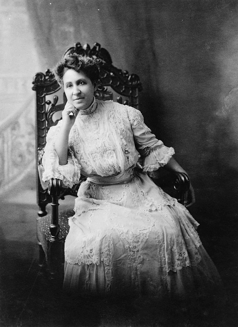 Mary Church Terrell in chair black and white photo