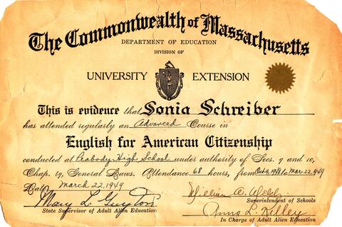 Sonia Weitz American Citizenship 