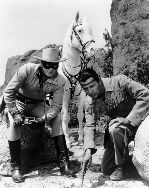 1950s film still from The Lone Ranger.