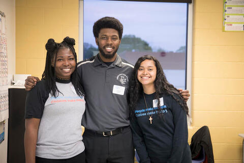 Students posing at the 2018 Memphis community teach-in
