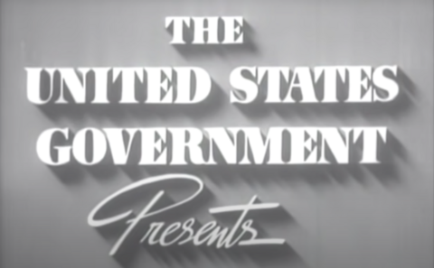The first title screen reads "The United States Government Presents" in large, capital letters.