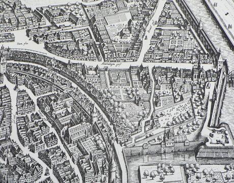A 1628 Map of Frankfurt.