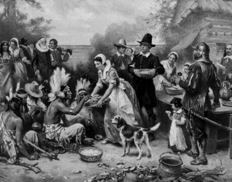 The First Thanksgiving, 1621.