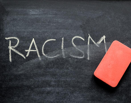 Graphic image that reads "Ending racism."